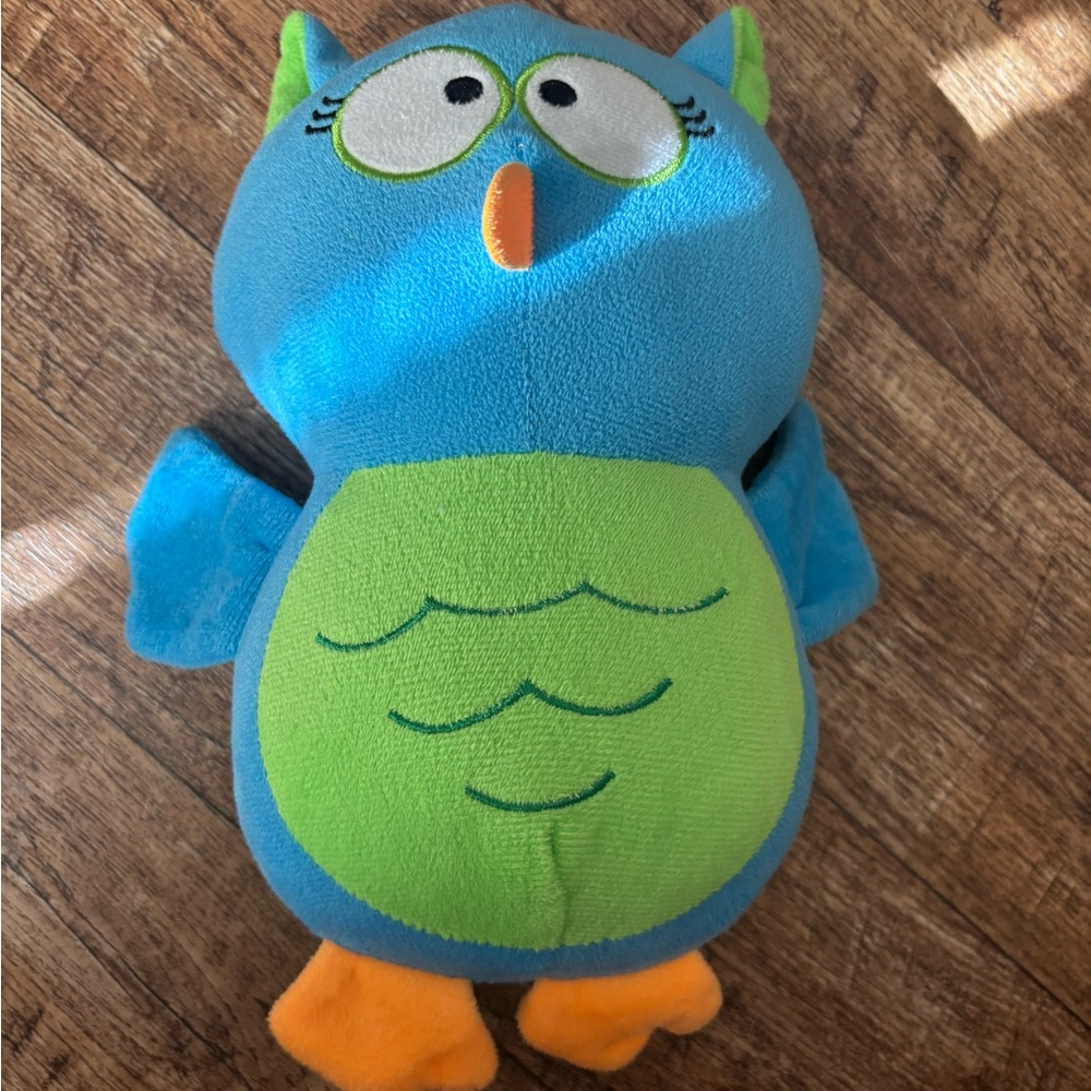 Blue and Green Owl Plush Toy